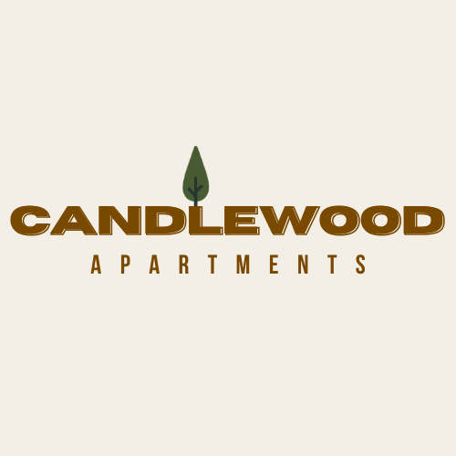 The image is a logo for Candlewood Apartments.
